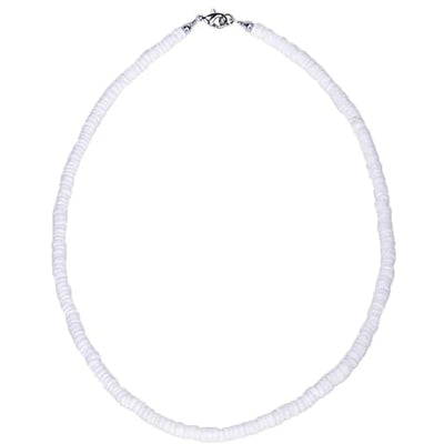 Boho Shell Necklaces, Puka Shell Necklace for Men Women Seashell Choker Necklace Smooth Shell Chip Summer Beach Necklace