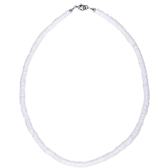 Boho Shell Necklaces, Puka Shell Necklace for Men Women Seashell Choker Necklace Smooth Shell Chip Summer Beach Necklace